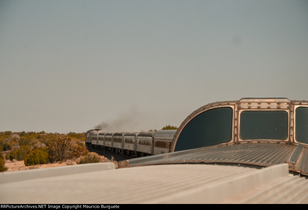 Grand Canyon Railway traveling to the Canyon